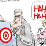 hillary clinton robert mueller donald trump target political cartoon
