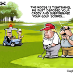 donald trump golf scores fbi political cartoons