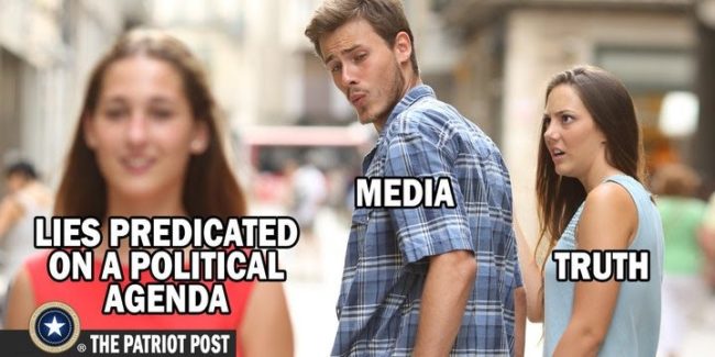 liberal media lies meme