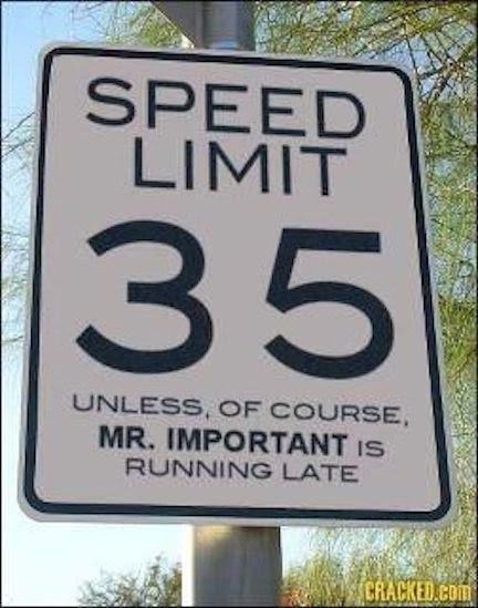 funny speed limit sign