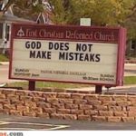 funny church sign god does not make misteaks