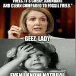 nancy pelosi fossil fuels natural gas quote