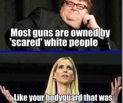 michael moore guns are owned by scared white people