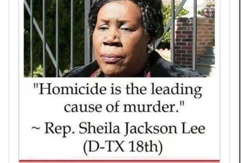 sheila jackson lee homicide is the leading cause of murder