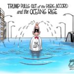 trump pulls out of paris accord political cartoon funny