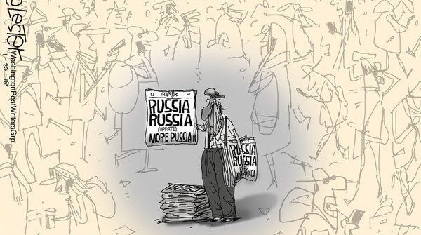 russia news liberal media political cartoon