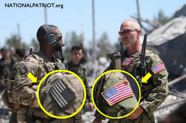 why do soldiers wear the american flag backward