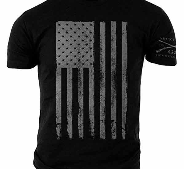 kickass american flag t-shirt grunt style