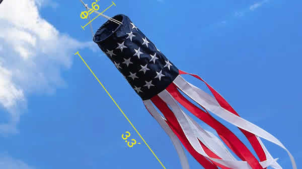 american flag windsock