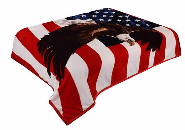 fleece american flag eagle blanket