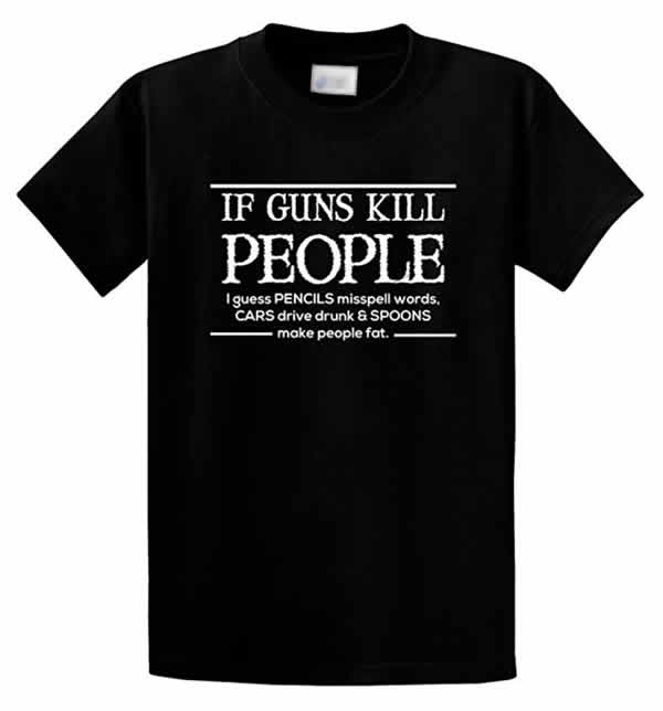 if guns kill people funny gun rights t-shirt 2nd amendment