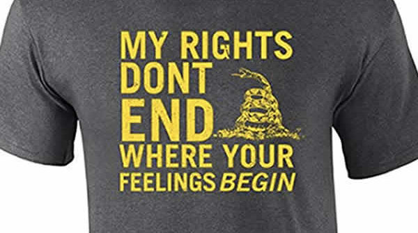 my rights don't end where your feelings begin t-shirt 2nd amendment gun rights t-shirt