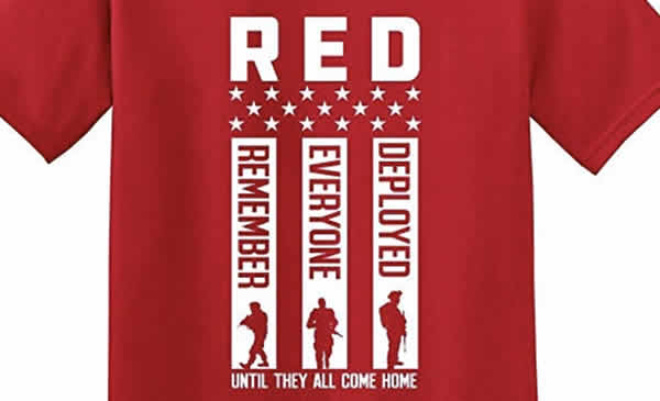 RED Remember Everyone Deployed tshirt support our troops